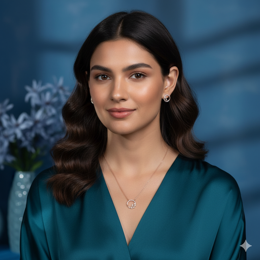 lab-grown diamond pendant set Bloom